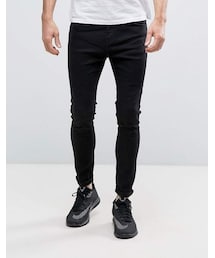 Bershka | Bershka Super Skinny Jeans In Washed Black(デニムパンツ)