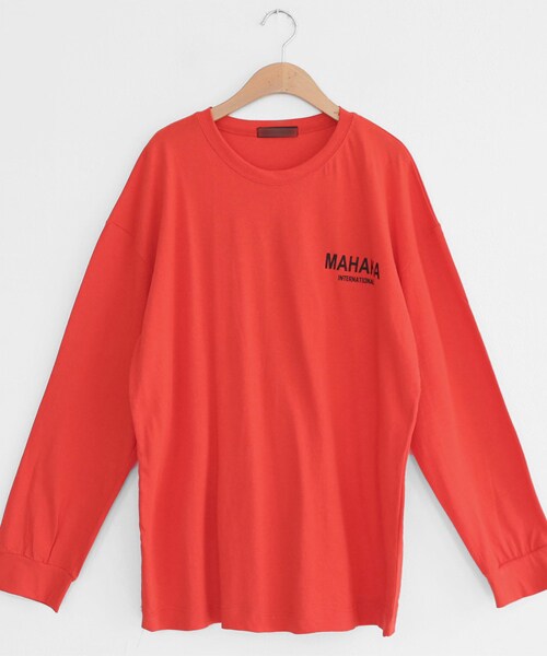 DHOLIC（ディーホリック）の「MAHAKAレタリングTシャツ（Tシャツ/カットソー・レディース・ホワイト/ブラック/レッド/グレー・FREE）」の4枚目の写真