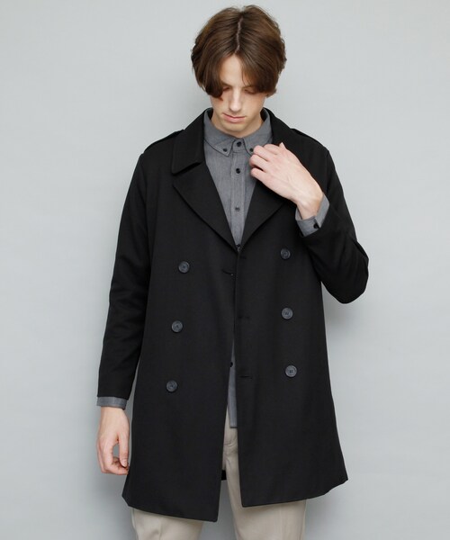 EMMA CLOTHES ブラック トレンチコート L エマクローズ トレンチコート