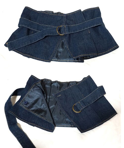 Tiffee SELECT（ティフィーセレクト）の「コルセットベルト付きハイウエストデニムワイドパンツ（デニムパンツ・レディース・ブルー・F）」の3枚目の写真