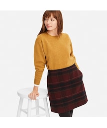 UNIQLO | ウールブレンドミニスカート（チェック・ハイウエスト）(スカート)