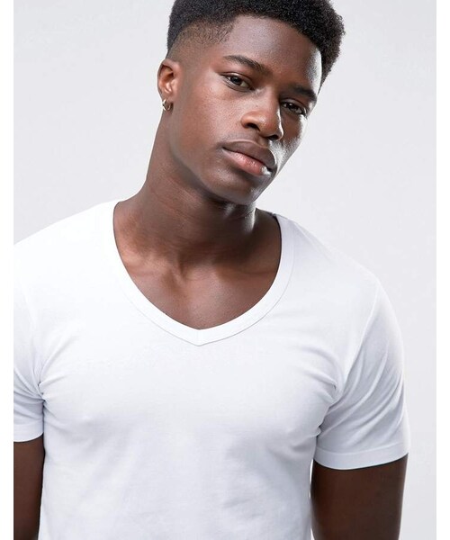Jack and Jones（ジャックアンドジョーンズ）の「Jack & Jones Core Basic V-Neck T-Shirt（Tシャツ/カットソー・メンズ・White・XL）」の3枚目の写真