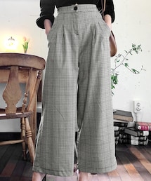 DHOLIC | ハウンドトゥースチェックワイドパンツ(その他パンツ)