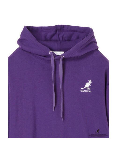 E hyphen world gallery(イーハイフンワールドギャラリー)の「Ehwg×KANGOL HOODIE(トップス・オフホワイト/ブラック/パープル・F)」の3枚目の写真