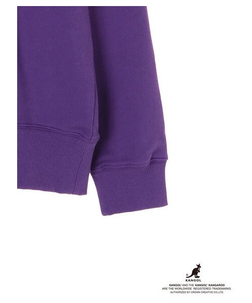 E hyphen world gallery(イーハイフンワールドギャラリー)の「Ehwg×KANGOL HOODIE(トップス・オフホワイト/ブラック/パープル・F)」の4枚目の写真