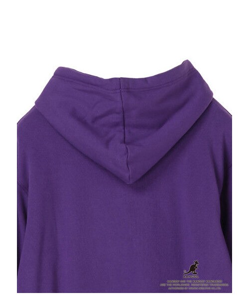 E hyphen world gallery(イーハイフンワールドギャラリー)の「Ehwg×KANGOL HOODIE(トップス・オフホワイト/ブラック/パープル・F)」の8枚目の写真