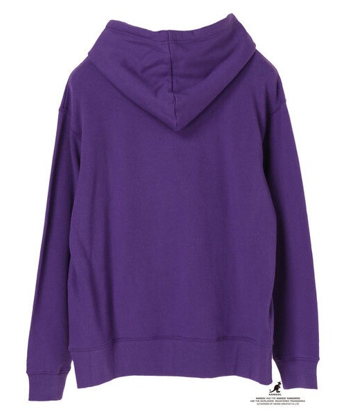 E hyphen world gallery(イーハイフンワールドギャラリー)の「Ehwg×KANGOL HOODIE(トップス・オフホワイト/ブラック/パープル・F)」の2枚目の写真
