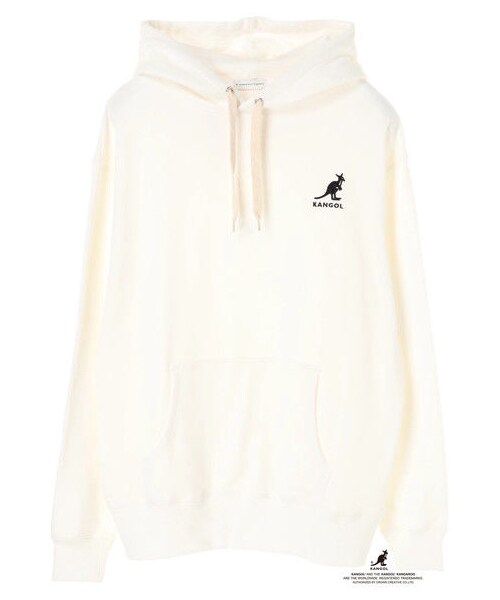 E hyphen world gallery(イーハイフンワールドギャラリー)の「Ehwg×KANGOL HOODIE(トップス・オフホワイト/ブラック/パープル・F)」の9枚目の写真