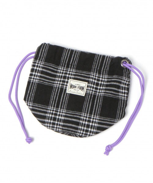 studio CLIP（スタディオクリップ）の「アソート巾着トートバッグ（バッグ・チェック/ボア/コーデュロイ/ピンク/カーキ）」の9枚目の写真