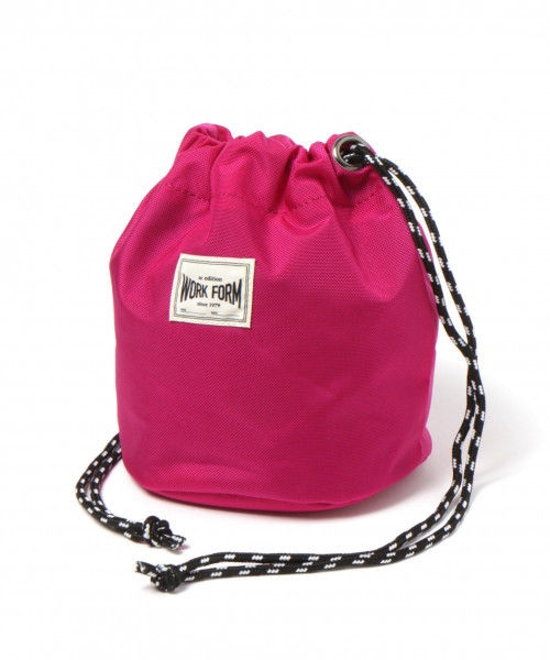 studio CLIP（スタディオクリップ）の「アソート巾着トートバッグ（バッグ・チェック/ボア/コーデュロイ/ピンク/カーキ）」の4枚目の写真