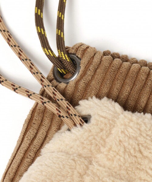 studio CLIP（スタディオクリップ）の「アソート巾着トートバッグ（バッグ・チェック/ボア/コーデュロイ/ピンク/カーキ）」の12枚目の写真