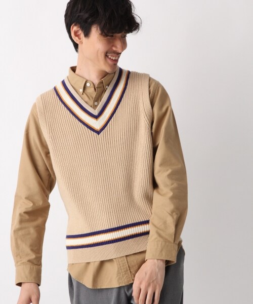 Global Work グローバルワーク の カシミアコンvニットベスト トップス Wear