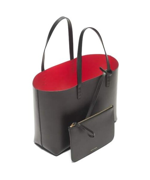 MANSUR GAVRIEL（マンサーガブリエル）の「MANSUR GAVRIEL Small Leather Tote（トートバッグ・レディース・Beige/Black・One Size）」の4枚目の写真
