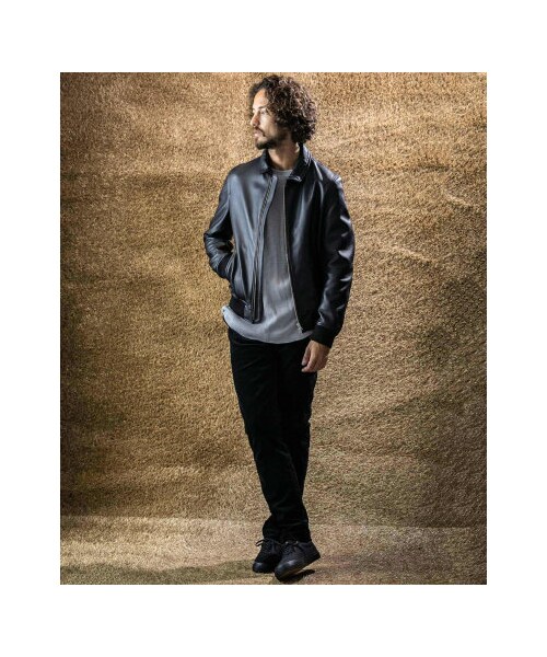 URBAN RESEARCH アーバンリサーチ 本革 リブ ブルゾン 40 URBAN RESEARCH ROSSO WOMEN（アーバンリサーチ ロッソ）の「UK