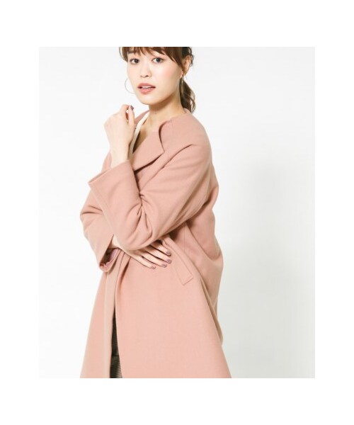F by ROSSO 変形ノーカラーコート URBAN RESEARCH ROSSO WOMEN（アーバンリサーチ ロッソ）の
