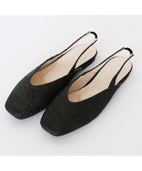 DHOLIC（ディーホリック）の「ラタン調スリングバックシューズ（パンプス・レディース・ベージュ/ブラック/ブラウン/ホワイト・230/240/245/250/235）」の3枚目の写真