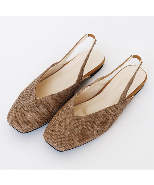 DHOLIC（ディーホリック）の「ラタン調スリングバックシューズ（パンプス・レディース・ベージュ/ブラック/ブラウン/ホワイト・230/240/245/250/235）」の4枚目の写真