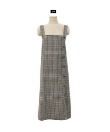 Dailyabout | ボタンラインチェック柄ワンピース(ワンピース)