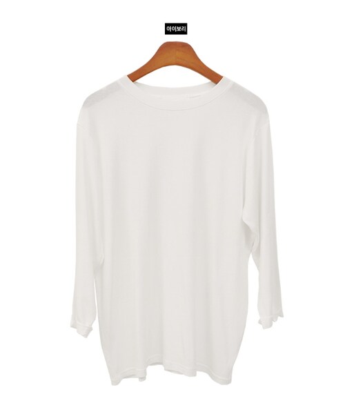 Dailyabout（デイリーアバウト）の「ロールアップ7分袖Tシャツ（Tシャツ/カットソー・レディース・ブラック/ホワイト/イエロー/ブラウン・FREE）」の2枚目の写真