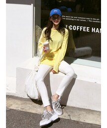 minsshop | (コットン100％)KANTAスリットTシャツ(Tシャツ/カットソー)
