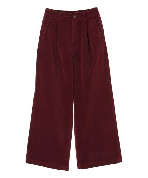E hyphen world gallery（イーハイフンワールドギャラリー）の「コーデュロイタック入りワイドパンツ（パンツ・ブラック/ボルドー/ベージュ/マスタード・S/M）」の8枚目の写真