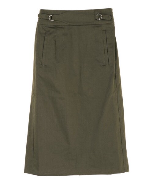 E hyphen world gallery（イーハイフンワールドギャラリー）の「TCツイルナロースカート（スカート・ブラック/ベージュ/キャメル/カーキ・F）」の10枚目の写真