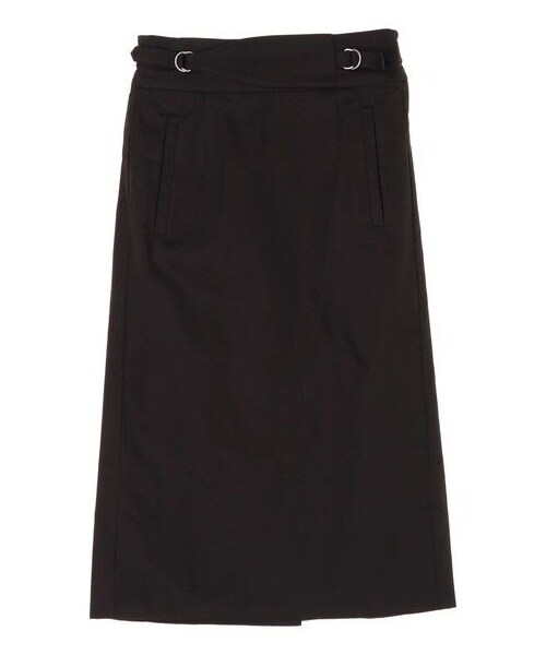 E hyphen world gallery（イーハイフンワールドギャラリー）の「TCツイルナロースカート（スカート・ブラック/ベージュ/キャメル/カーキ・F）」の7枚目の写真