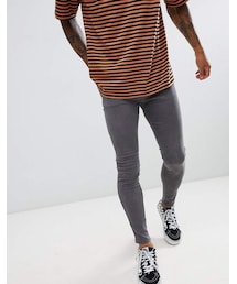Bershka | Bershka Super Skinny Jeans In Gray(デニムパンツ)