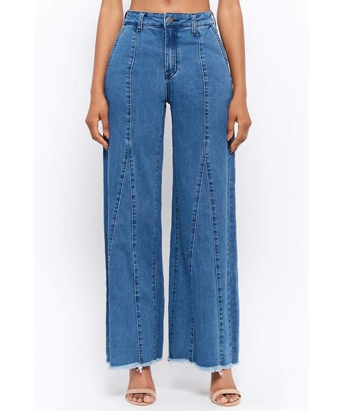 FOREVER 21（フォーエバー トゥエンティーワン）の「Forever 21 Seamed Flare Jeans（デニムパンツ・レディース・Blue・X-small/Small/Medium/Large）」の3枚目の写真