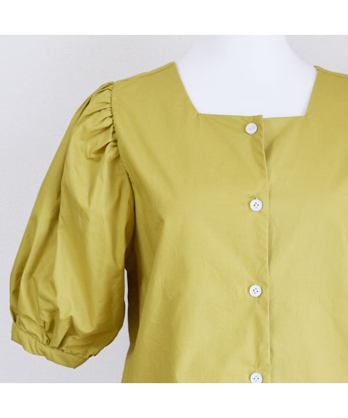 no brand（ノーブランド）の「スクエアネックコットンBL（シャツ/ブラウス・レディース・その他）」の7枚目の写真