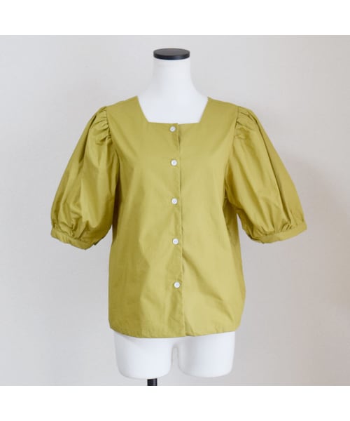 no brand（ノーブランド）の「スクエアネックコットンBL（シャツ/ブラウス・レディース・その他）」の4枚目の写真