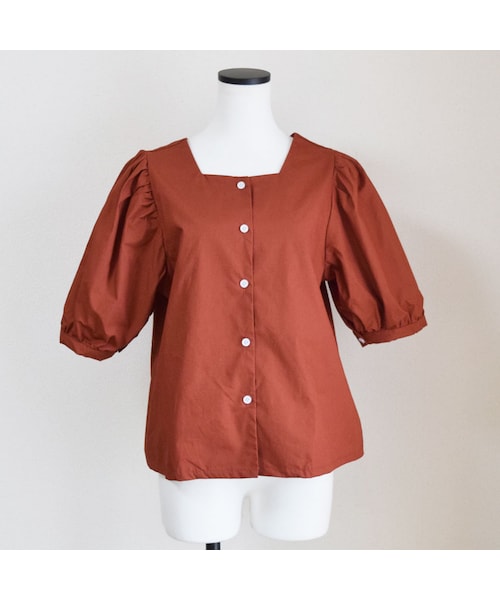 no brand（ノーブランド）の「スクエアネックコットンBL（シャツ/ブラウス・レディース・その他）」の5枚目の写真