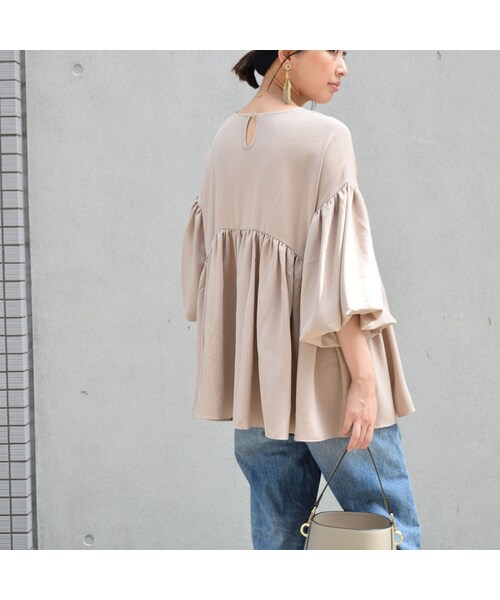 no brand(ノーブランド)の「シフォンバルーンスリーブフレアBL(シャツ/ブラウス・レディース・その他)」の4枚目の写真