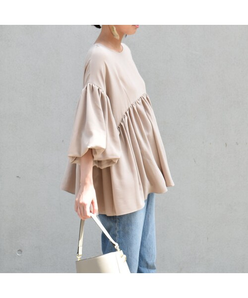 no brand(ノーブランド)の「シフォンバルーンスリーブフレアBL(シャツ/ブラウス・レディース・その他)」の1枚目の写真