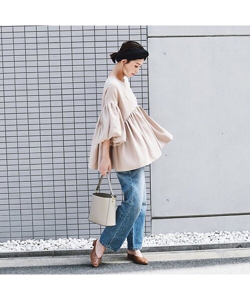 no brand(ノーブランド)の「シフォンバルーンスリーブフレアBL(シャツ/ブラウス・レディース・その他)」の2枚目の写真