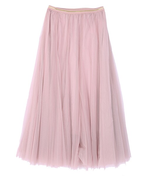 DINT（ディント）の「ボリュームプリッツシャラインロングスカート（スカート・レディース・블랙/핑크/그레이・one(44~66size)）」の4枚目の写真