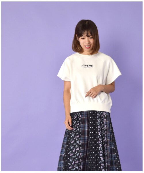 w closet（ダブルクローゼット）の「パッチワーク風総柄プリーツ