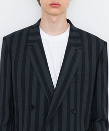 リトルビッグ LITTLEBIG ストライプ ダブル ジャケット パープル 46 LITTLEBIG（リトルビッグ）のStripe 6B Double Breasted Jacket