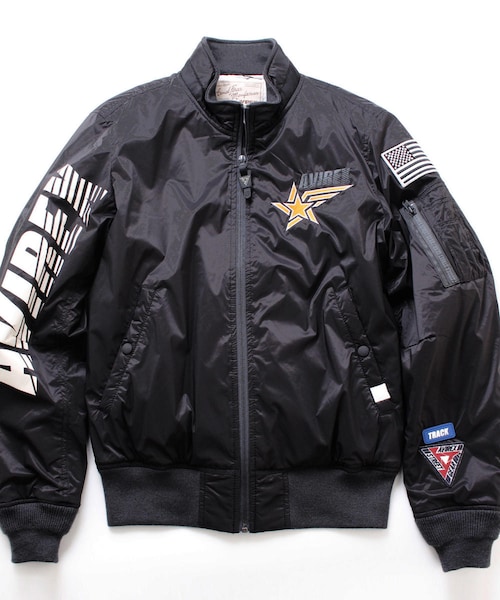 【AVIREX】STREET GEAR TRACK 黒 MA-1 sizeXL AVIREX（アヴィレックス）の「【AVIREX STREET GEAR/TRACK】AVIREX