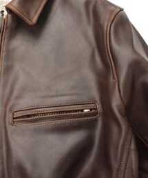 AVIREX ONLY COW TRUCKER JACKET レザージャケット AVIREX（アヴィレックス）の「オイリーカウ トラッカー