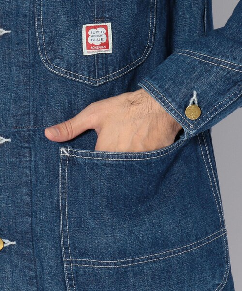 BOHEMIANS（ボヘミアンズ）の「BOHEMIANS/ボヘミアンズ DENIM FADER CA JACKET（ジャケット/アウター・メンズ・INDIGO・INDIGO/S (販売中)/INDIGO/M (販売中)/INDIGO/L (販売中)）」の7枚目の写真