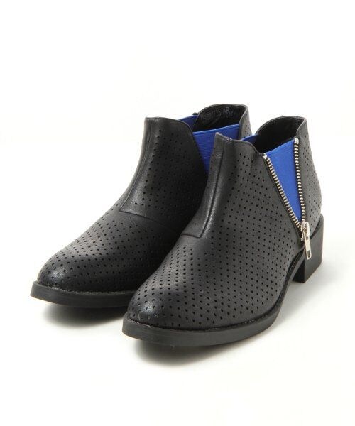 JEANASIS(ジーナシス)の「サイドゴアZIPブーツ(シューズ・レディース・グレー/ブラック系/ブラック・L(24-24.5)/M(23-23.5))」の4枚目の写真