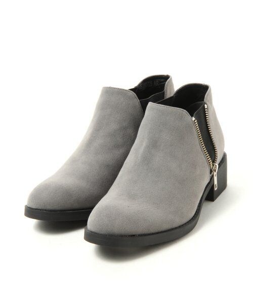 JEANASIS(ジーナシス)の「サイドゴアZIPブーツ(シューズ・レディース・グレー/ブラック系/ブラック・L(24-24.5)/M(23-23.5))」の3枚目の写真