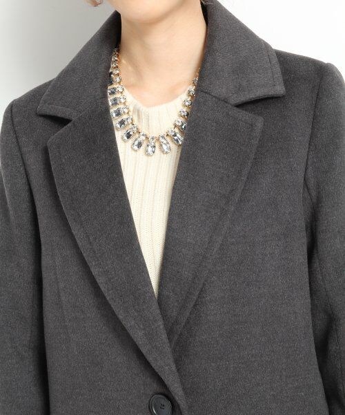 LOWRYS FARM（ローリーズファーム）の「キモウチェスターコート２（ジャケット/アウター・レディース・チャコールグレー/ベージュ/ブラック・Ｌ/Ｍ）」の8枚目の写真