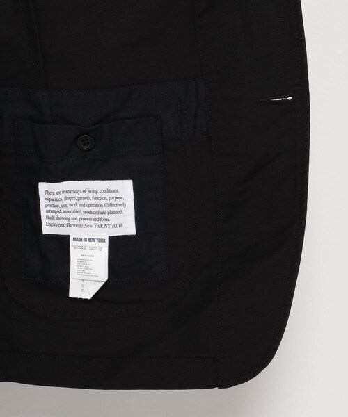 Engineered Garments（エンジニアードガーメンツ）の「Bedford jkt cotton double cloth/Engineered Garments(エンジニアド ガーメンツ)（ジャケット/アウター・メンズ・BLACK/NAVY・BLACK/S (再入荷メール受付中)/BLACK/M (再入荷メール受付中)/NAVY/S (再入荷メール受付中)/NAVY/M (再入荷メール受付中)）」の11枚目の写真