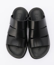 JULIUS ユリウス レザー　サンダル　厚底　707FWM3 黒　革 JULIUS ユリウス レザー サンダル 厚底 707FWM3 黒 革