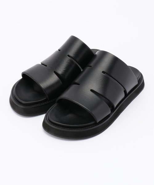 JULIUS ユリウス レザー　サンダル　厚底　707FWM3 黒　革 JULIUS ユリウス レザー サンダル 厚底 707FWM3 黒 革