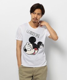 maxsixマックスシックス高級 ミッキースパンコールtシャツonemade maxsixマックスシックス ミッキースパンコールTカットソー