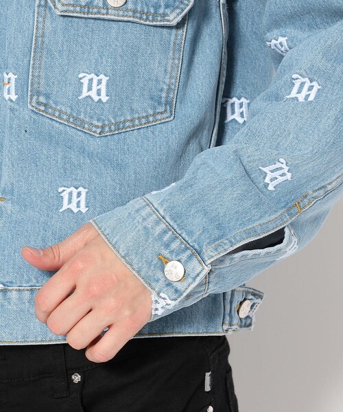 ジャケット・アウター MISBHV Heads Damage DenimJacket sizeL ミスビヘイブ ジージャン MISBHV - MISBHV Heads Damage DenimJacket