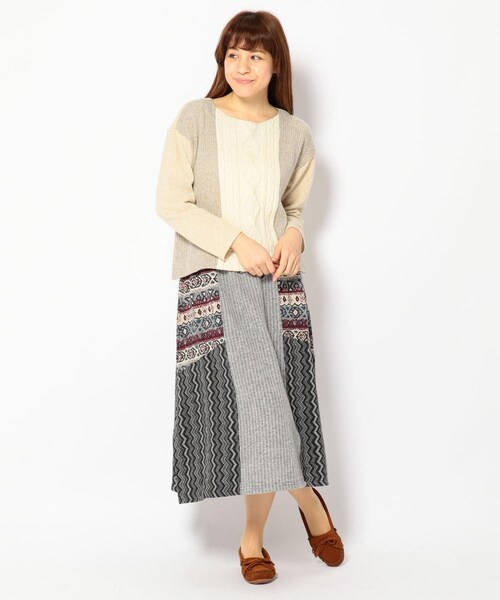 即決 ジーンナッソーズ Jean Nassaus スカート レディース ネイティブ グレー 花柄 日本製 可愛い おしゃれ 美品 496559 3011 2025年最新jean nassaus レディース ロングスカートの人気アイテム